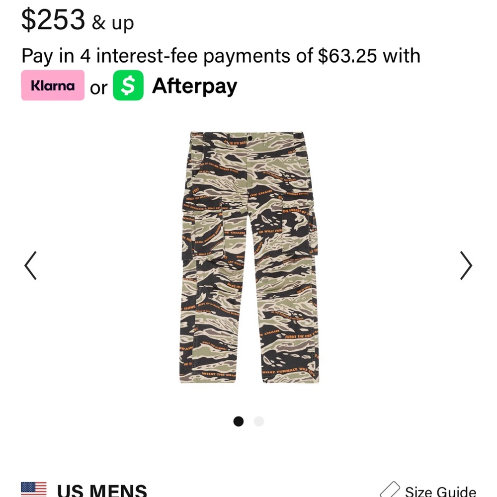 Men's Tiger Stripe Cargo Pants